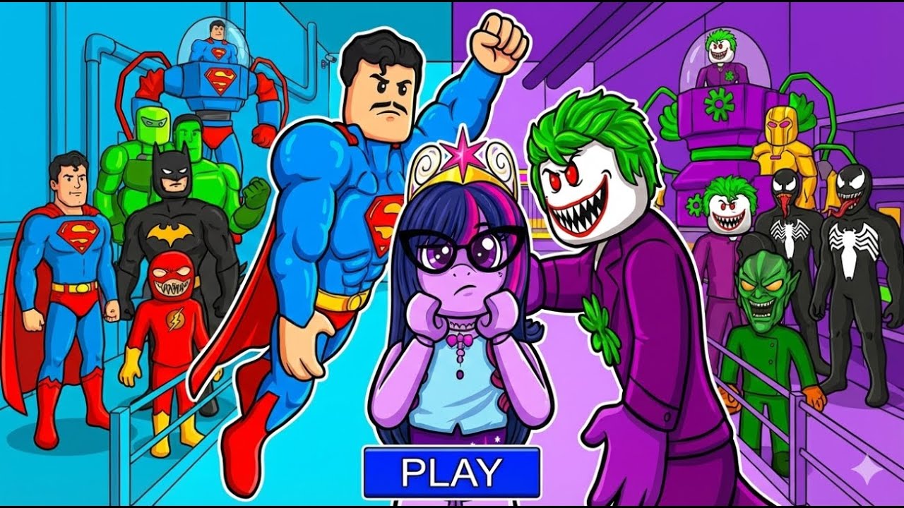 SUPER-HERO VS VILLAIN PRISÃO RUN! (Obby)