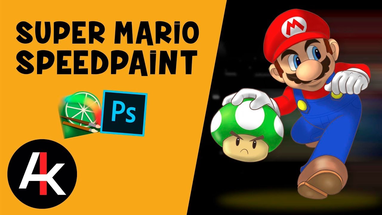 Mario Sports Mix [SPEEDPAINT] - Paint Tool SAI & Photoshop - YouTube