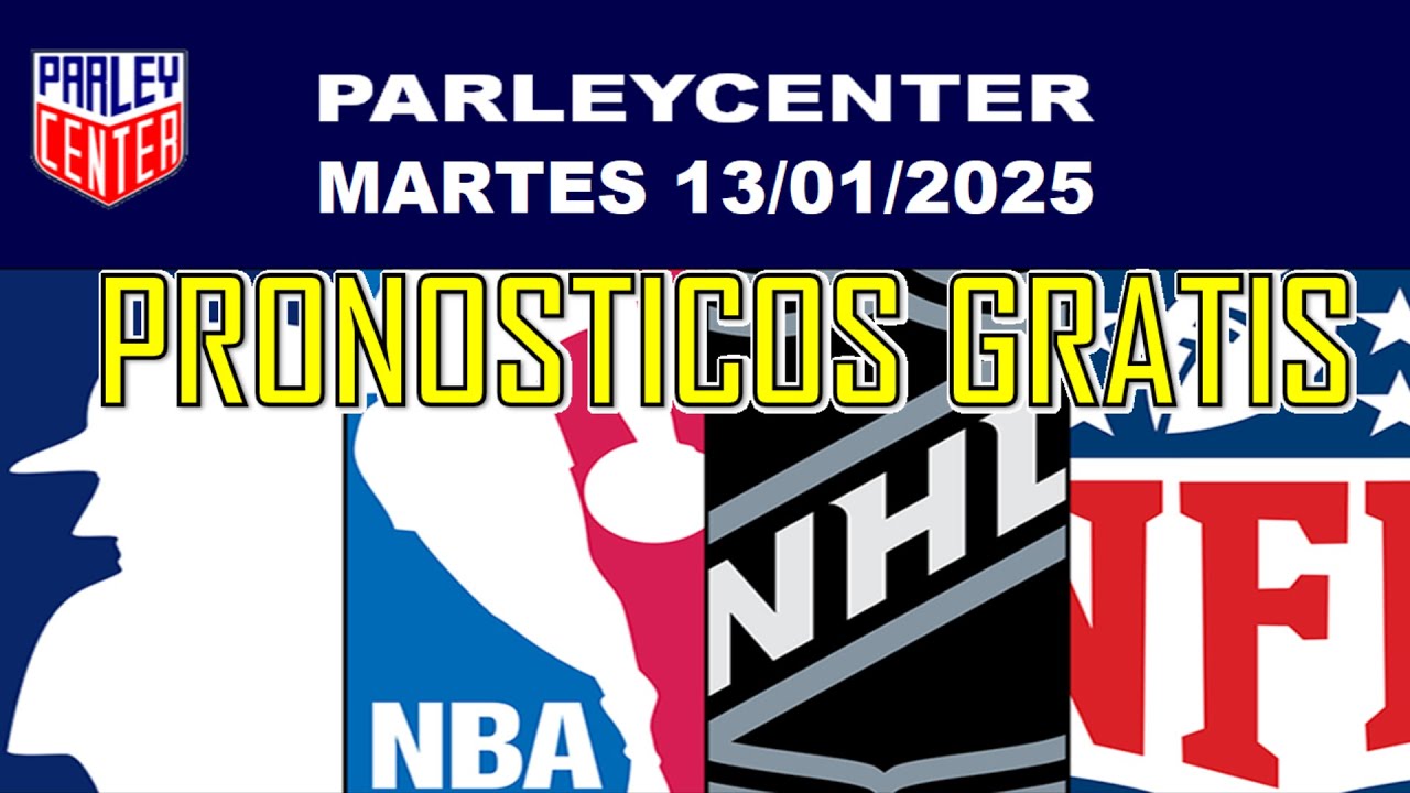 PRONOSTICOS  NFL, NHL Y NBA  PARA HOY LOGROS MARTES 13/01/2026 🔥PARLEY GRATIS🔥