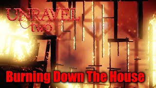 Unravel Two - Challenge 18 - Burning Down The House - Bonus Level - Ashes to Ashes Challenge Area