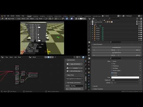 UPBGE 0.3 climbing system using logic node only