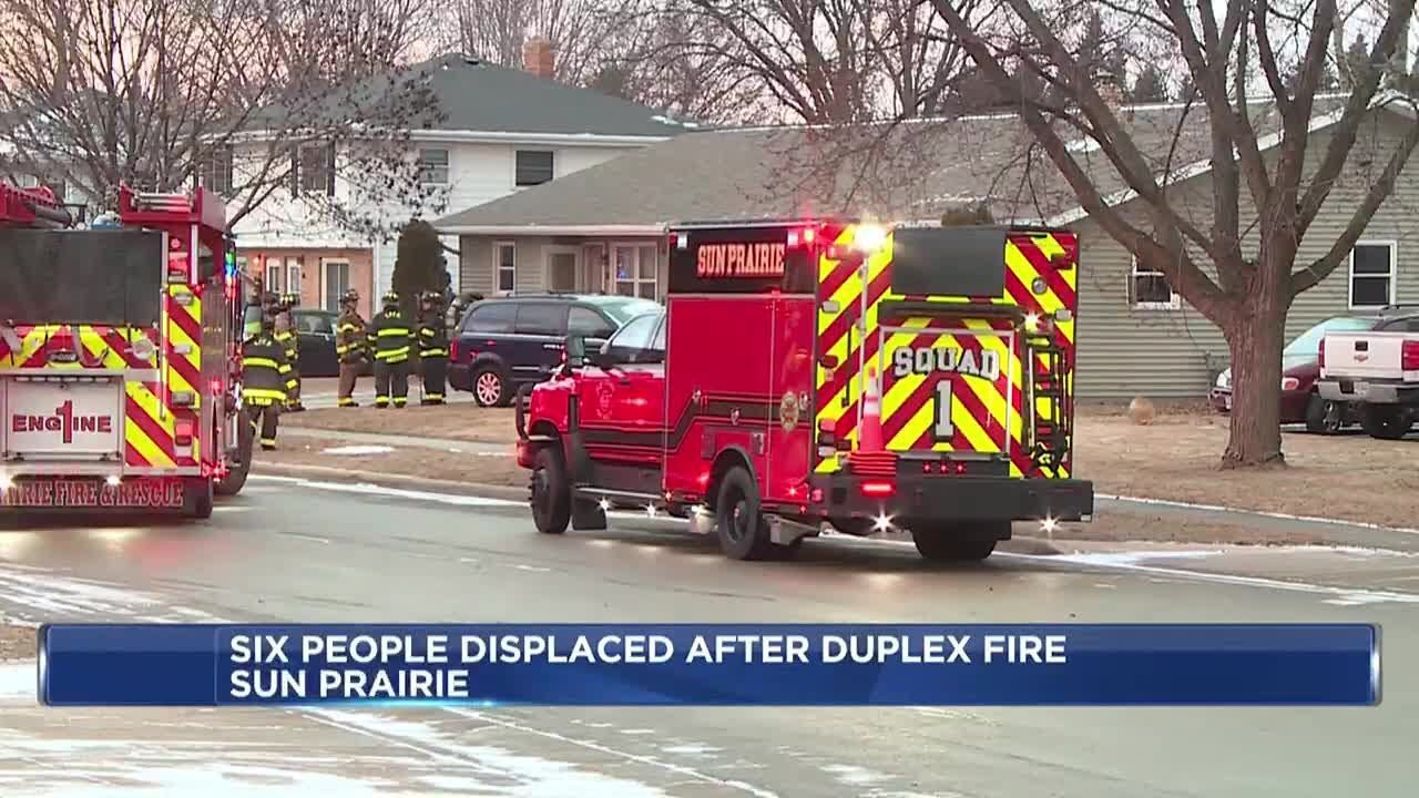 Six people displaced after fire at Sun Prairie duplex - YouTube