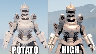 POTATO VS HIGH GRAPHICS WITH TYPE 3 KIRYU IN KAIJU UNIVERSE