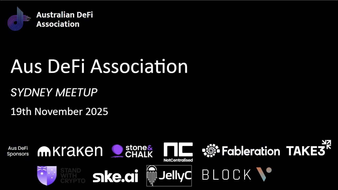 Aus DeFi Meetup Sydney - November 2025
