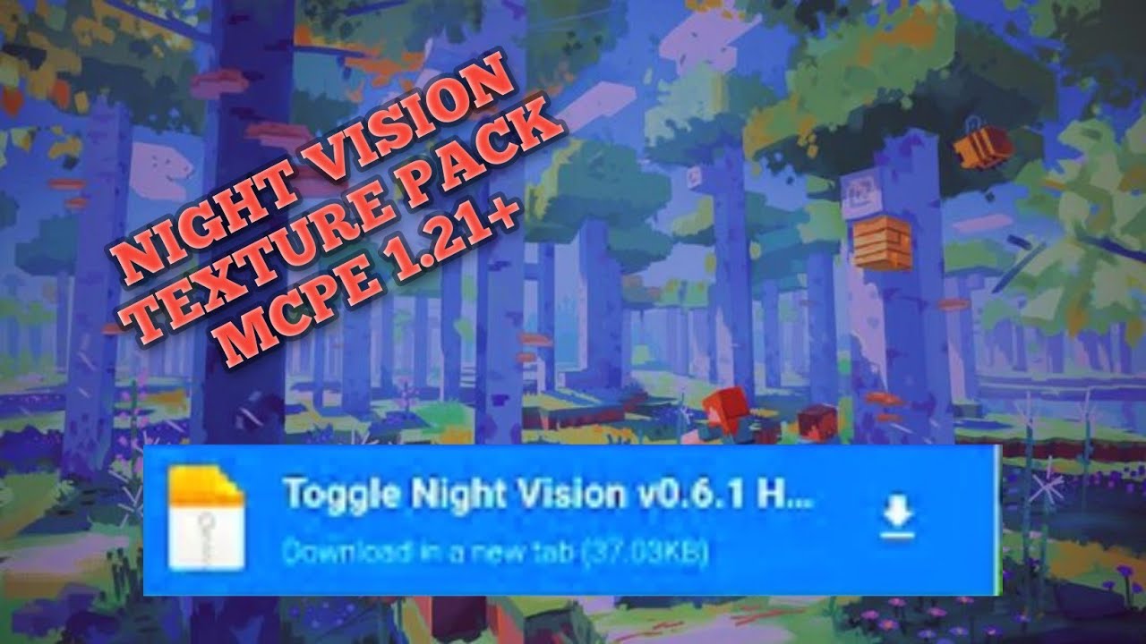 Toggle Night Vision Pack For MCPE/MCBE 1.21+