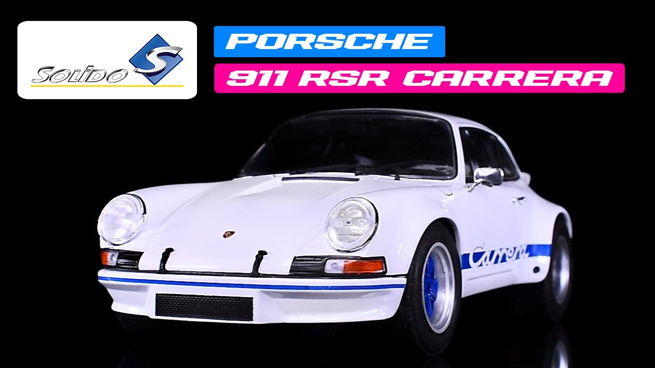 1973 Porsche 911 RSR Carrera White with Blue Stripes 1/18 Diecast