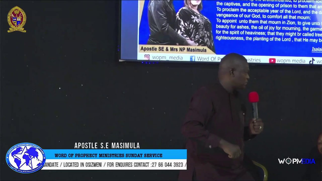 Sunday 22 February 2026/ Apostle SE Masimula