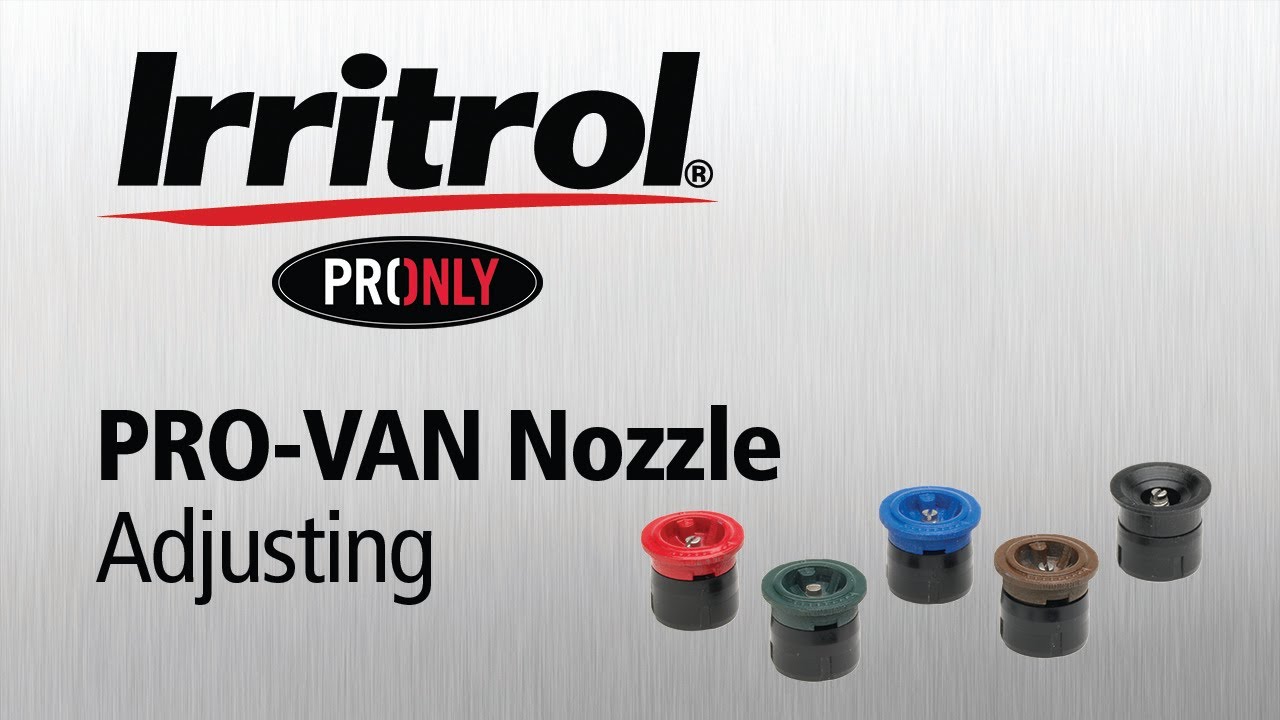How to adjust the Irritrol PROVAN Nozzle YouTube