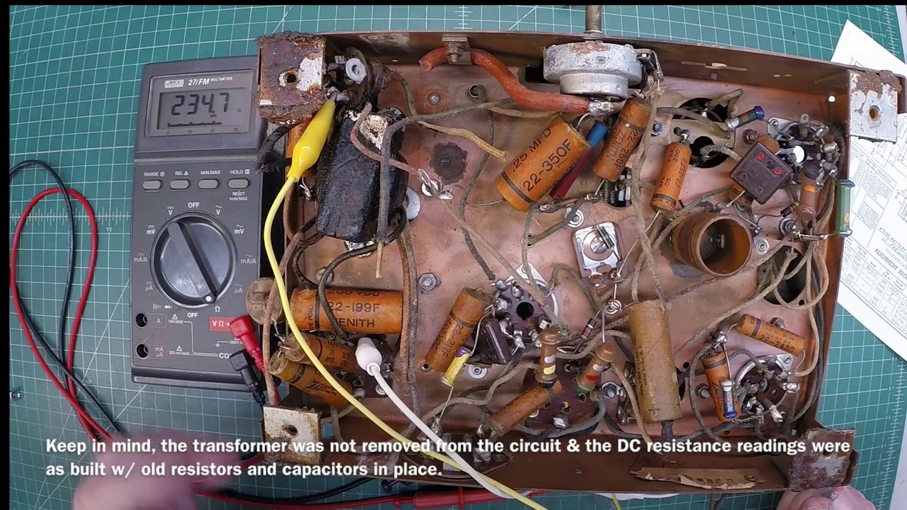 Zenith 4B231 Power/RF Chokes & Transformer Health Part 5 YouTube