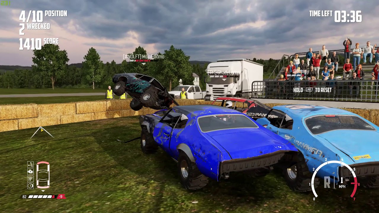 Wreckfest-Starbeast Stadium Truck mod demo derby - YouTube