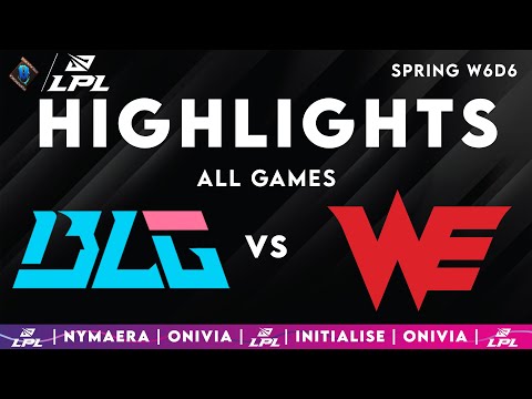 BLG vs WE ALL GAMES Highlights | LPL 2025 Highlights | Bilibili Gaming vs Team WE by Onivia