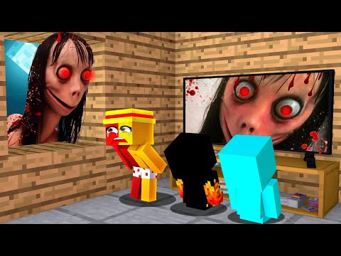 OS BEBÊS GELEIA PROBLEMS E ATHOS ASSISTIRAM O FILME PROIBIDO DA MOMO NO MINECRAFT!! 😵 (BEBÊ GELEIA)