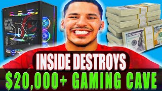 Inside Of Destroys 20,000 Gaming Cave Gaming Room Tour Destroy Warzone Vlogs