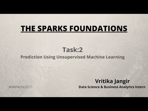 Task-2 :- Prediction Using Unsupervised Machine Learning