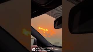 Driving through a wildfire zone. #wildfire #trucker