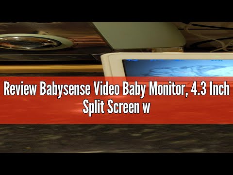 Review Babysense Video Baby Monitor, 4.3 Inch Split Screen with Two Cameras and Audio, Remote Pan &