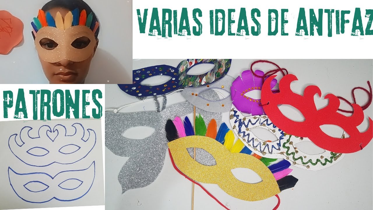 Como hacer un ANTIFAZ facil para fiesta de dizfraz (CARNAVAL ), image size:1280x720