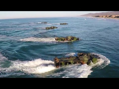 Beach Landing in Amphibious Assault Vehicles