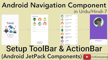 7-Setup ToolBar & ActionBar with Navigation Component | Android Navigation Component