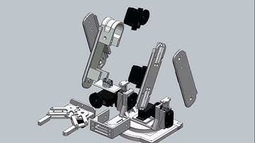 Robotic arm full explode view in solidworks