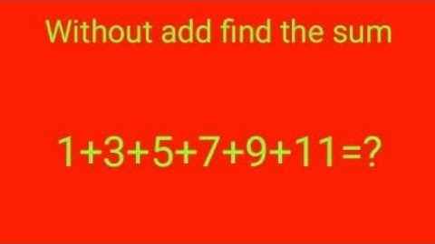 Find the sum of any number without adding them
