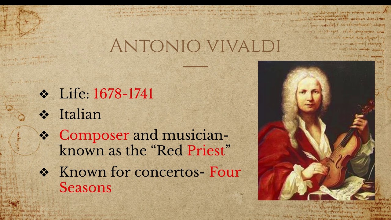 Baroque Famous Musicians 6Vivaldi YouTube