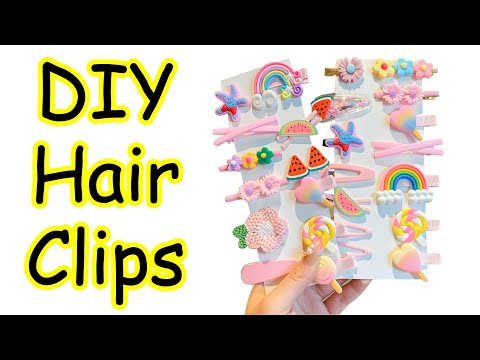 How to make hair clips at home | diy hair clips | hair accessories | hair pins making | Sajal Malik