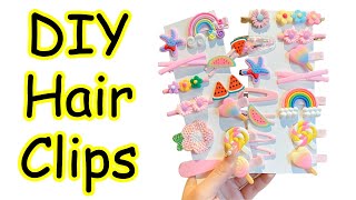 How to make hair clips at home | diy hair clips | hair accessories | hair pins making | Sajal Malik