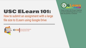 How to submit an assignment with a large file size to ELearn using GoogleDrive