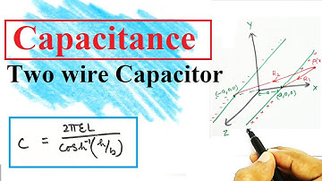 Capacitance calculation of two wire line capacitor using Gauss