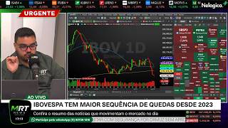 🔴 13/08/2026 - Ibovespa tem 8ª queda seguida, Hapvida afunda com balanço, Inflação PPI EUA