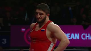 Финал, вольная борьба - 97 кг: А. Садулаев (Россия) против А. Гуштына (Беларусь)