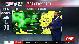 First Alert Forecast: Scattered storms tonight, then drier Friday ahead