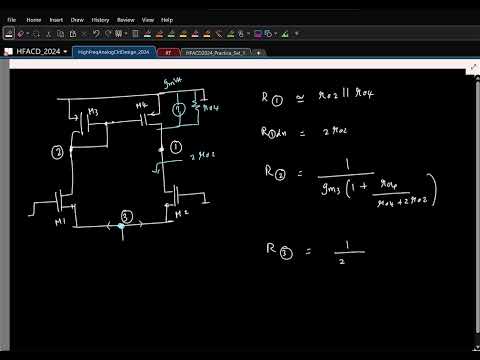 Thumbnail for Lecture 5(c): Recap of small-signal impedances at each node in the five-transistor OTA