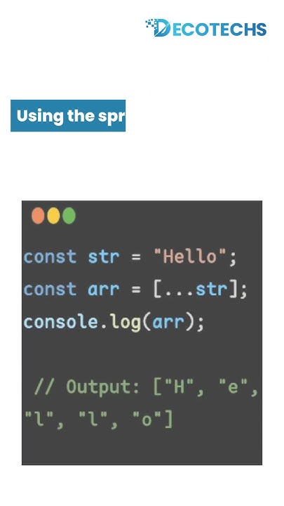 3 Ways to Convert Strings to Arrays in JavaScript - YouTube