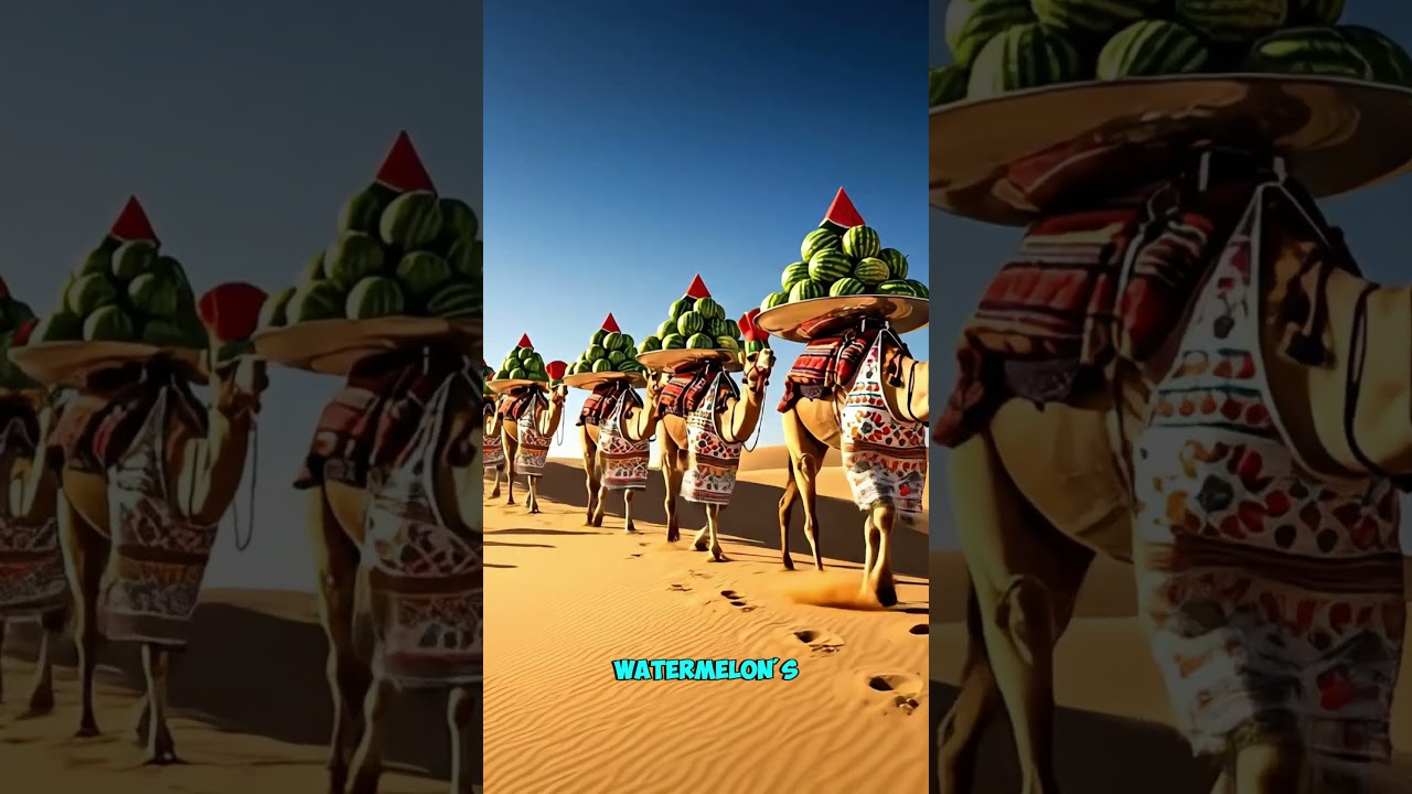 “Funniest Watermelon Camel Parade Ever! 🐪🍉🤣 