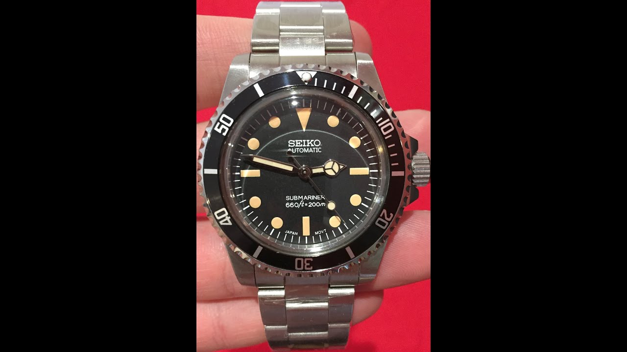 ✅ MONTRE MARQUE SEIKO MOD SUBMARINER VINTAGE AUTOMATIQUE NH35  ! 📞+33 06 72 29 3188 (WHAT'S APP) 📞