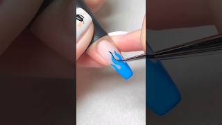 💅Comic Flame Nail Design with Nail Art Graffiti Pen! #nailart #naildesign