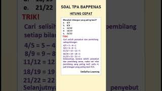 TRIK CEPAT MENGERJAKAN SOAL TPA BAPPENAS HITUNG CEPAT #tpabappenas TRIK CEPAT MENGERJAKAN SOAL TPA BAPPENAS HITUNG CEPAT #tpabappenas