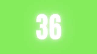 Countdown 100 - White Light Speed 2X With Sound - Green Screen