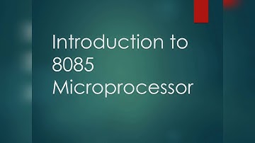 Introduction of 8085 Microprocessor..