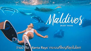 Maldives ครั้งแรกว่ายน้ำกับแมนต้า กระเบนที่ใหญ่ที่สุดในโลก!! | Paigunna