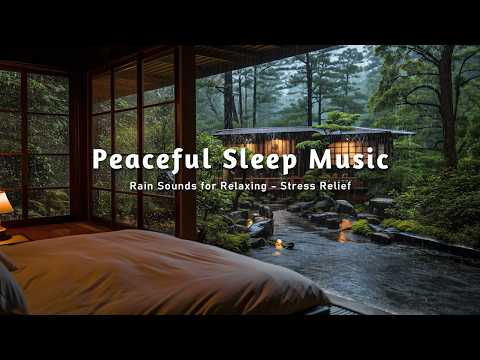 FALL INTO SLEEP INSTANTLY – Deep Sleep Music with Bedroom Rain Sounds and Piano for Insomnia Relief