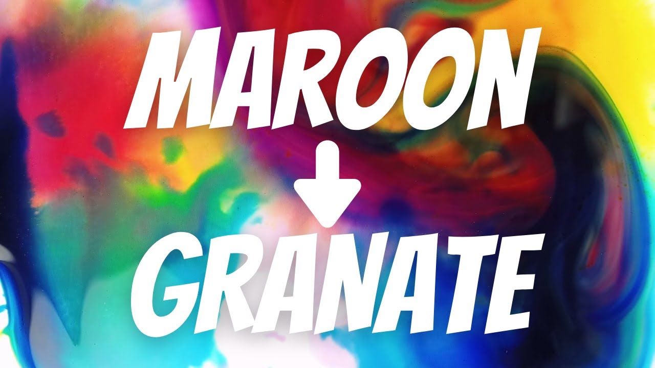 How to say MAROON (granate) in Spanish - YouTube