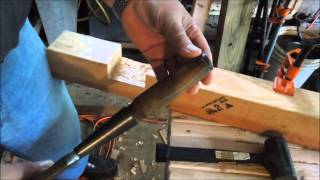 Building a new workbench Part 3 - To cut a leg mortice - a video tutorial by Old Sneelock's Workshop