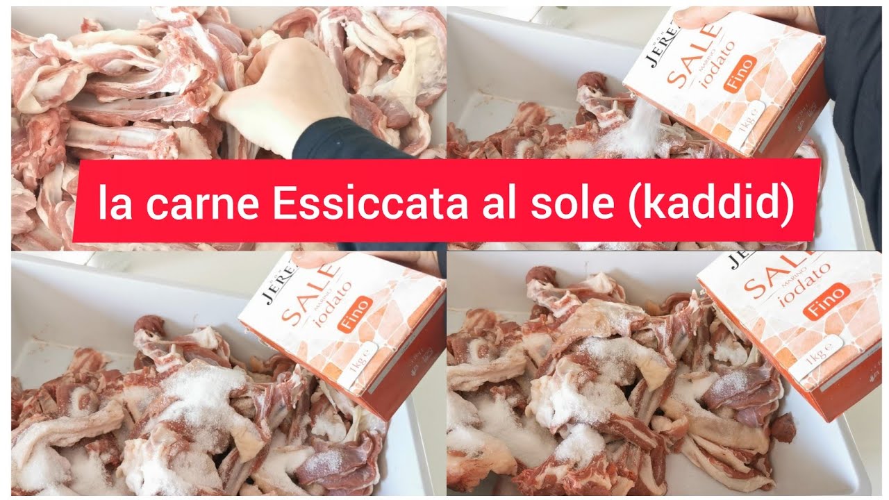 la carne Essiccata al sole, ricetta marocchina, molto saporita,