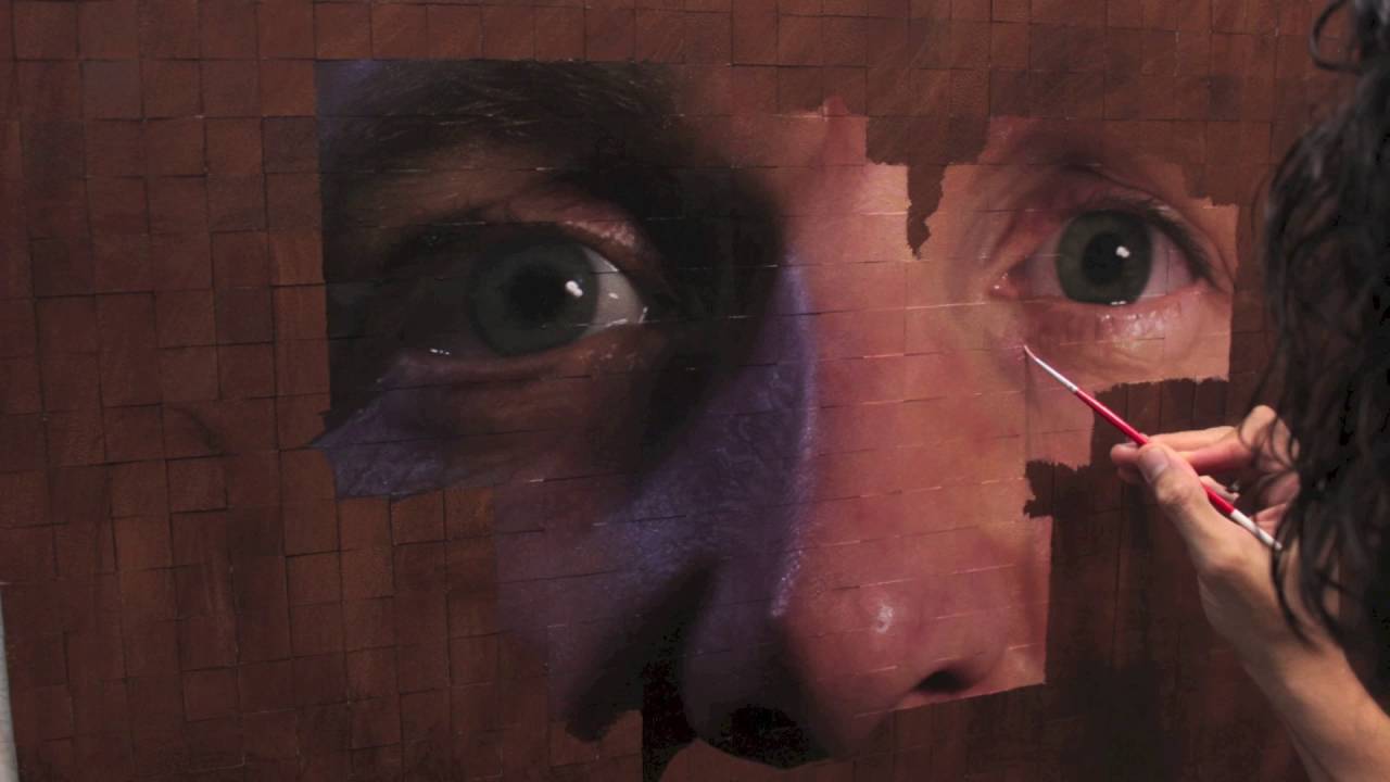 Painting Process: We met day one/In 13 weeks I never saw him smile (2016) by Robin Eley