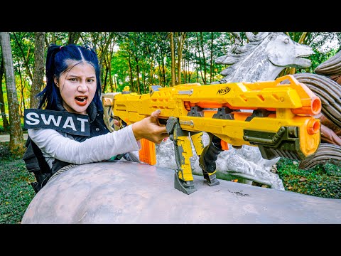 Nerf War Movies : Action S.W.A.T Power Girl Destroy The Illegal Mysterious Transaction 2