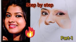 Arunita Kanjilal | How to draw Arunita Kanjilal with Colour pencil | part-1 | indian idol