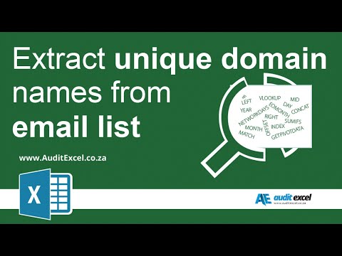 Extract unique domain names from list of email addresses